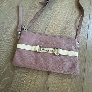 Tucker tweed  Pink and Cream Crossbody Bag wristlet